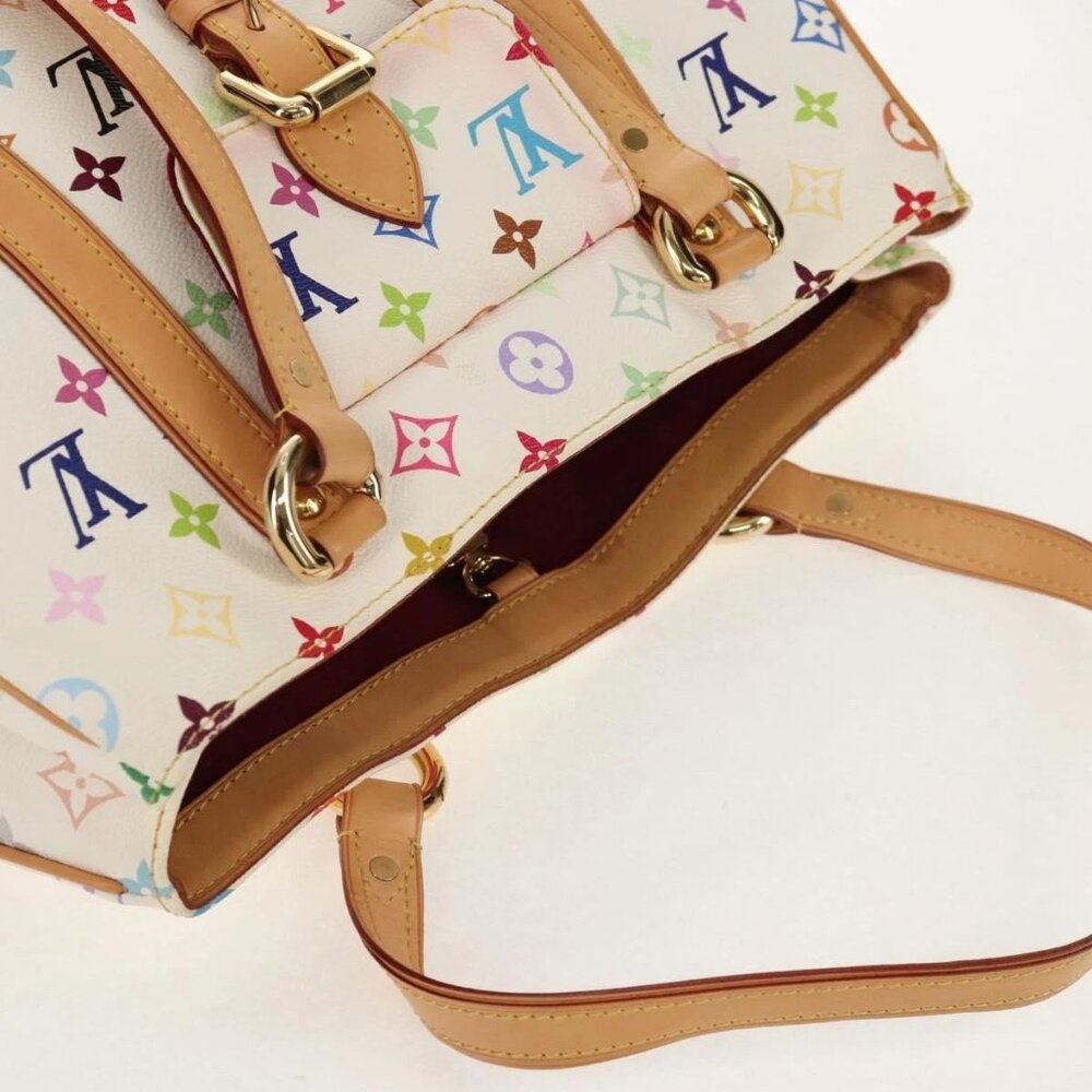 LOUIS VUITTON Monogram Multicolor Aurelia MM Tote Bag White M40094 Auth ka465V - Picture 7 of 16